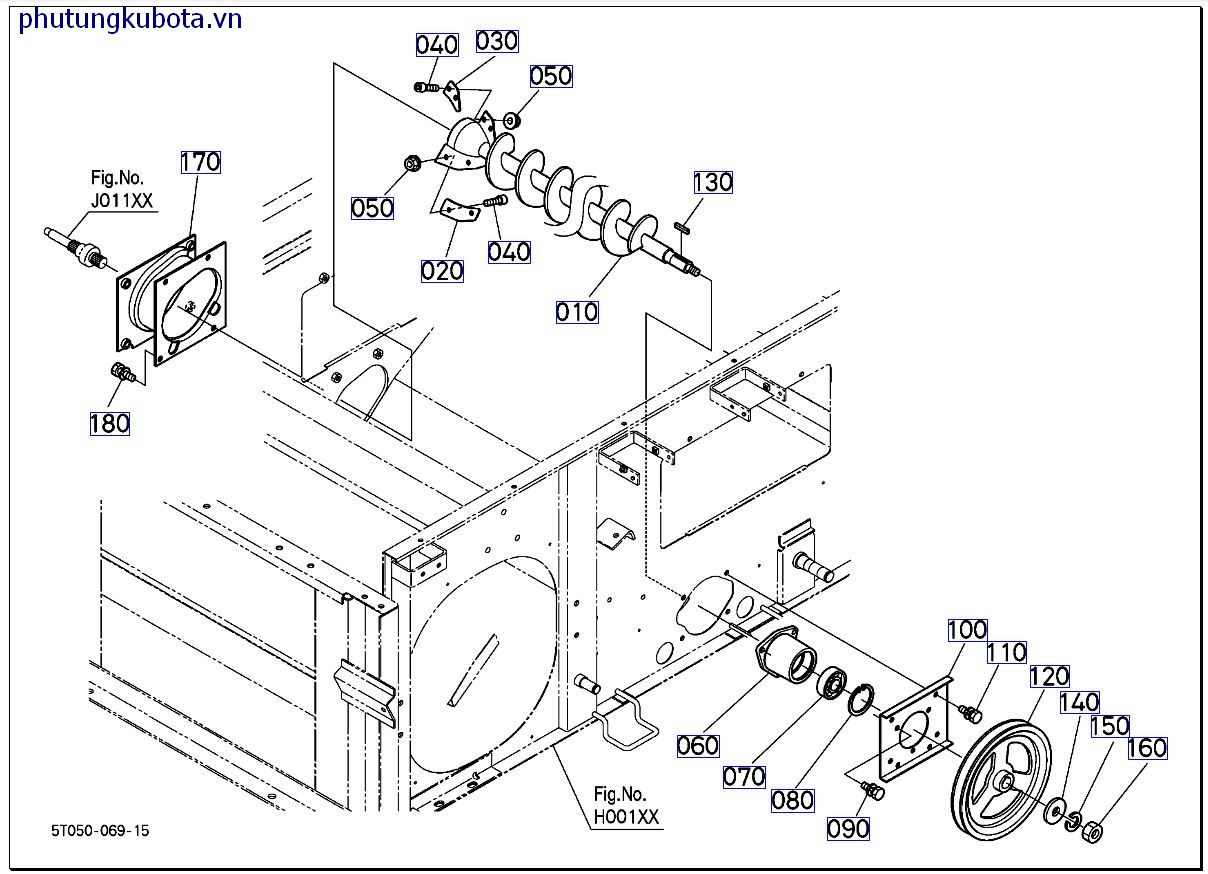 Trục máy khoan ngoang thứ 1